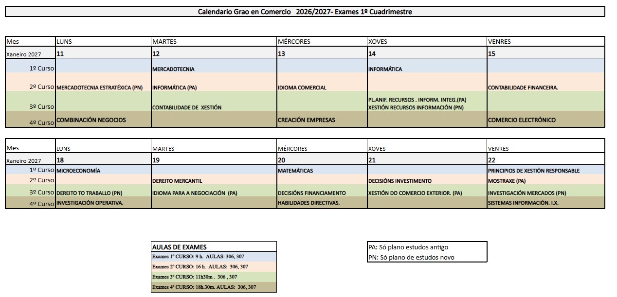 CALENDARIO EXAMES 1º CUADR_