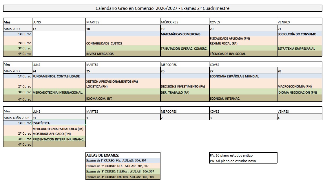 CALENDARIO EXAMES 2º CUADR_